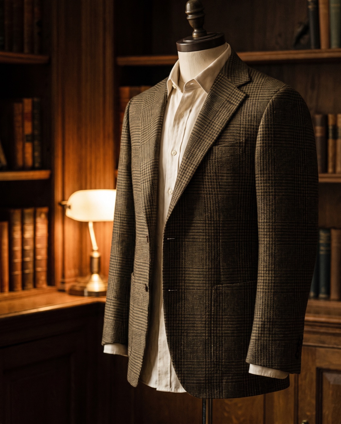 Textured custom sport coat, worn open over a fine shirt