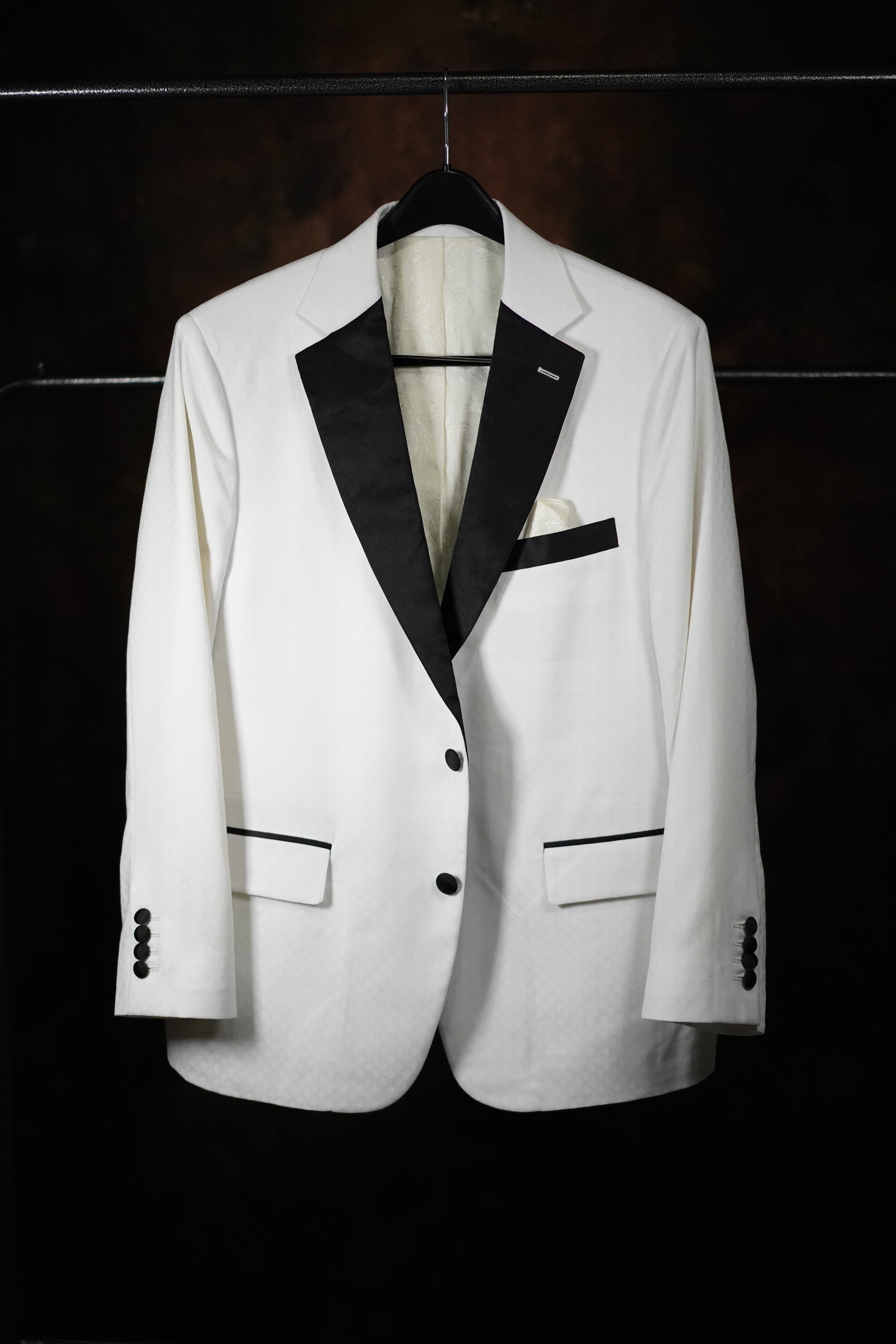 Custom black tie detail